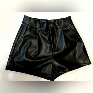 Faux Leather Shorts